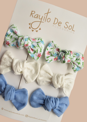 Set X3 Pares De Pinzas Milu Azul - Minibhu
