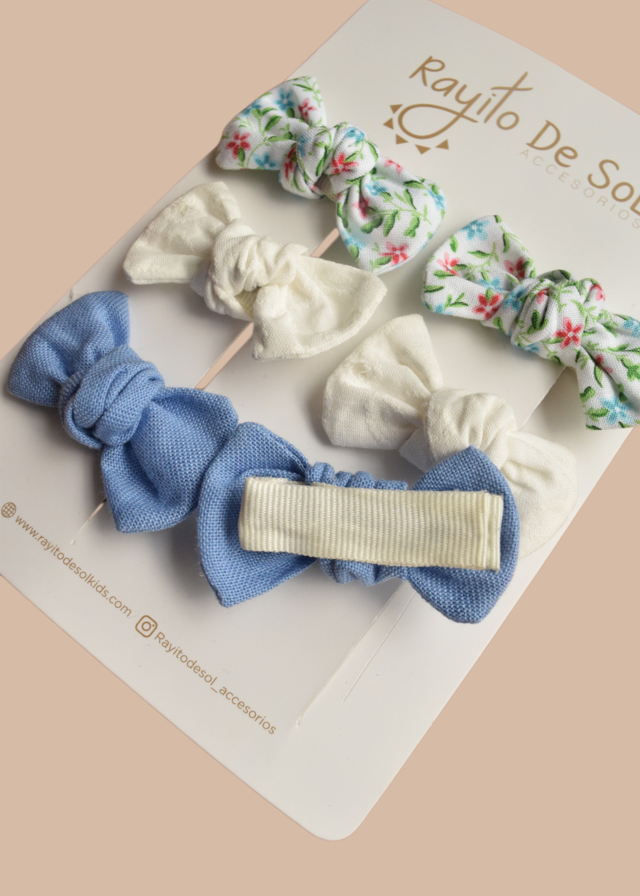 Set X3 Pares De Pinzas Milu Azul