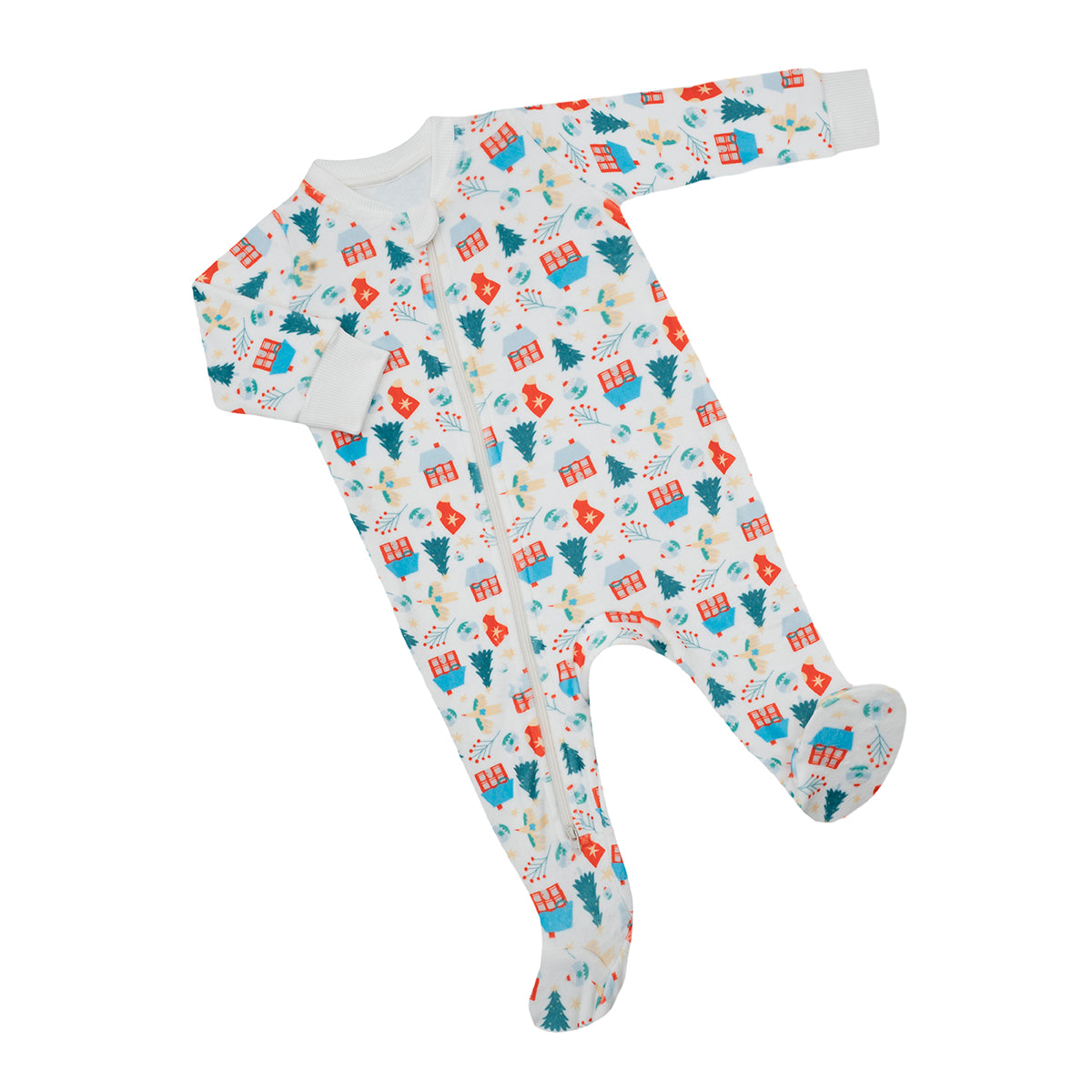 Pijama Enteriza Navidad Casitas