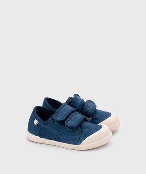 Tenis Lona Cierre Velcro Unisex Marino