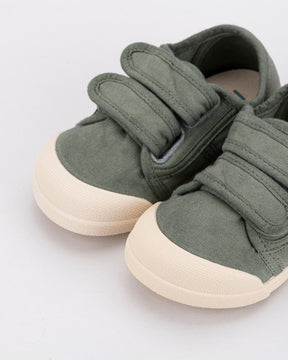 Tenis Lona Cierre Velcro Unisex Kaki
