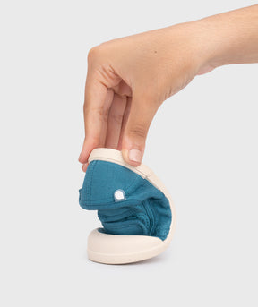 Tenis Lona Cierre Velcro Unisex Petróleo