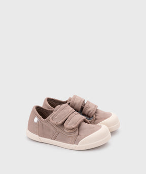 Tenis Lona Cierre Velcro Unisex Cacao