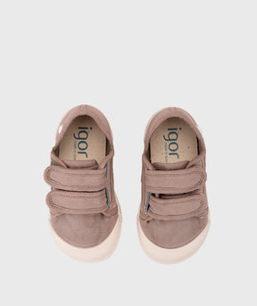 Tenis Lona Cierre Velcro Unisex Cacao