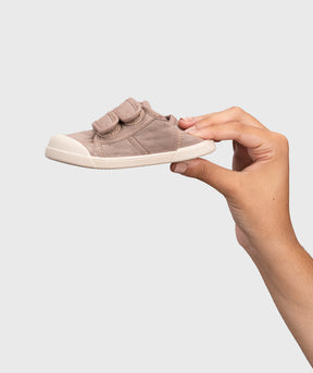 Tenis Lona Cierre Velcro Unisex Cacao