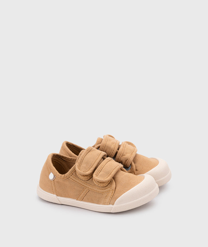 Tenis Lona Cierre Velcro Unisex Cereal