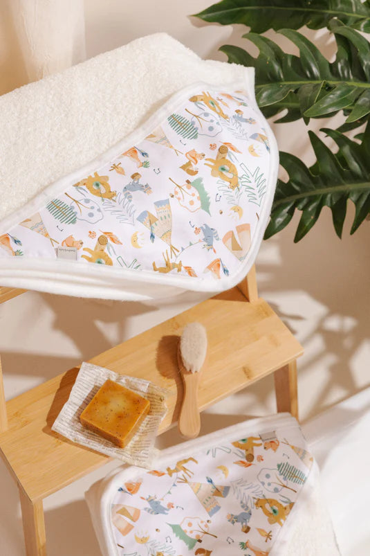 Toalla Capucha Beige Bosque