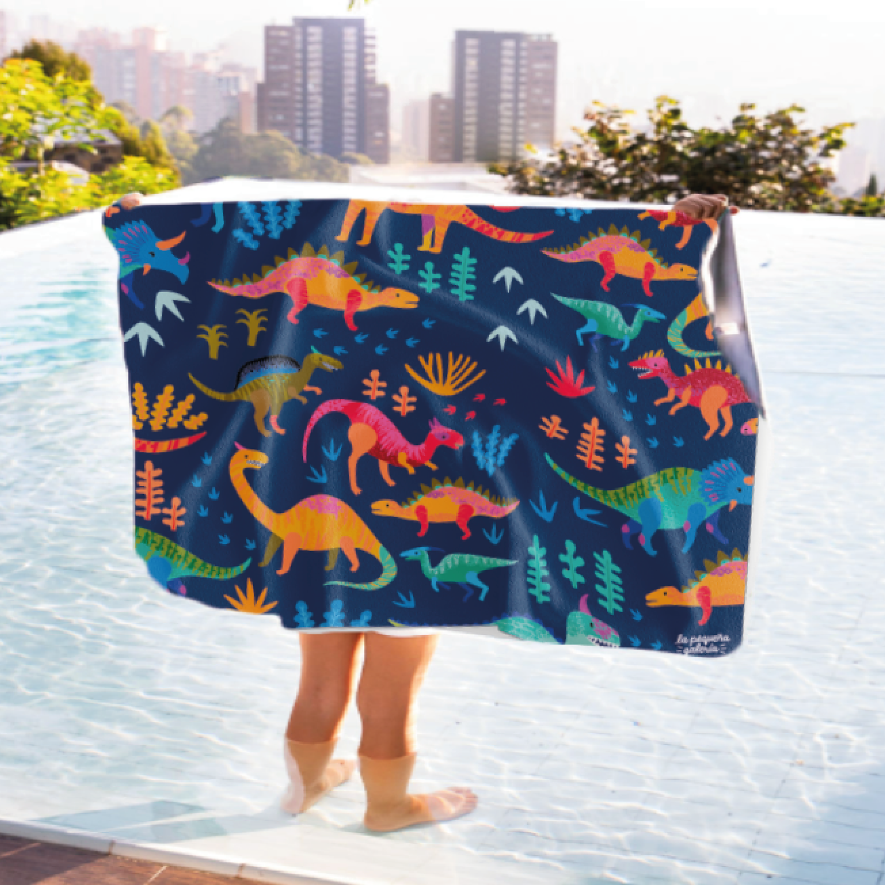 Toalla niño Dino La pequeña galería