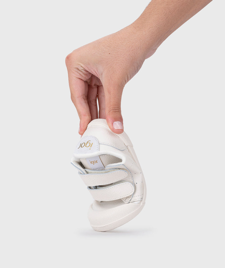 Tennis Cuero Barefoot Blanco