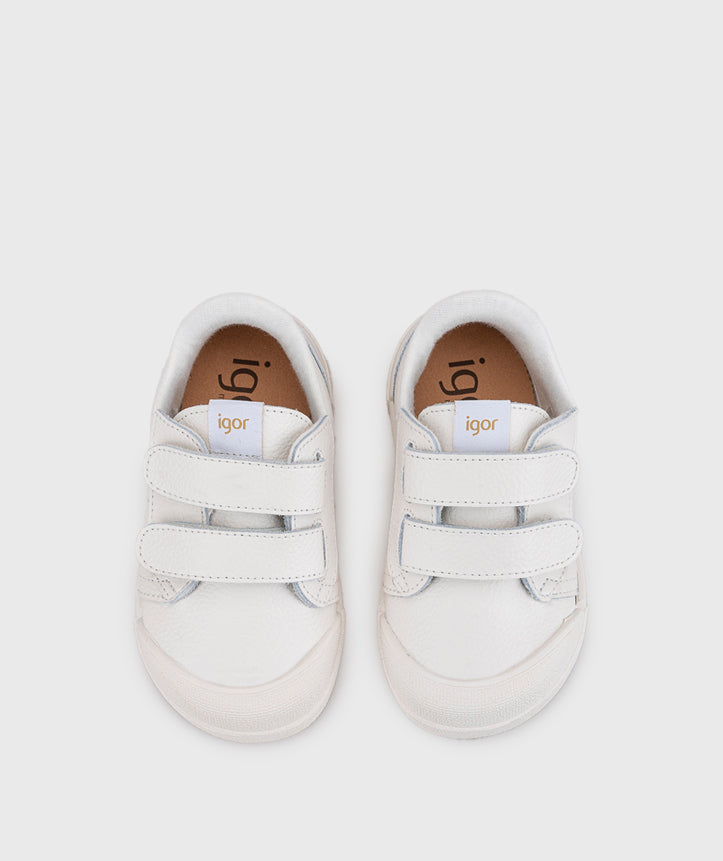 Tennis Cuero Barefoot Blanco
