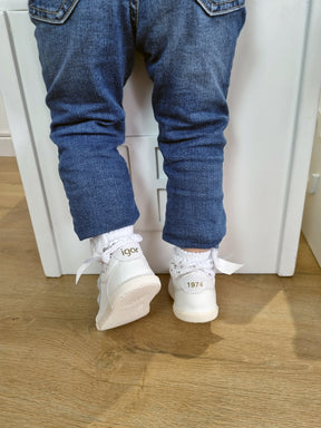 Tennis Cuero Barefoot Blanco - Minibhu