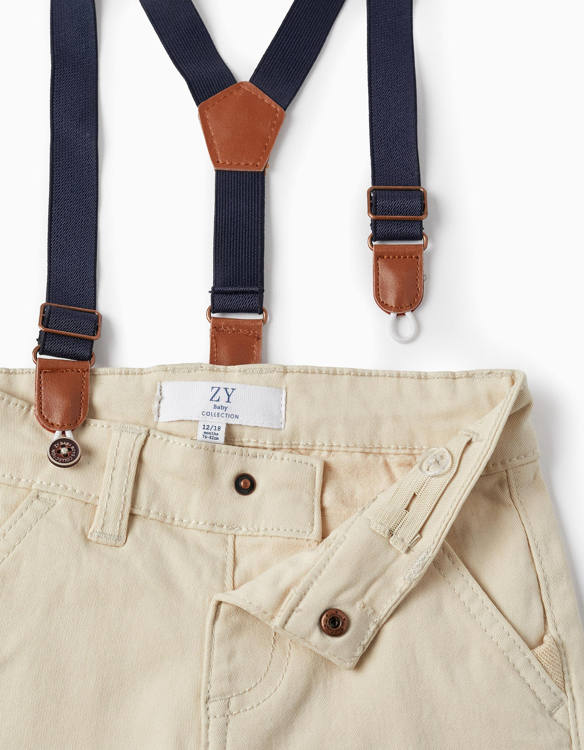 Shorts Sarga Beige  Ceremonia Zippy