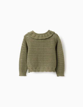Saco Cárdigan Tejido Musgo - Minibhu