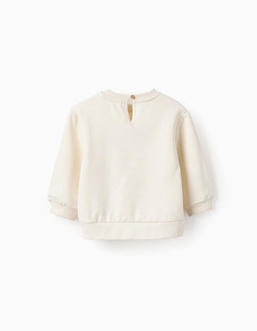 Saco Fleece White Boho Baby Zippy