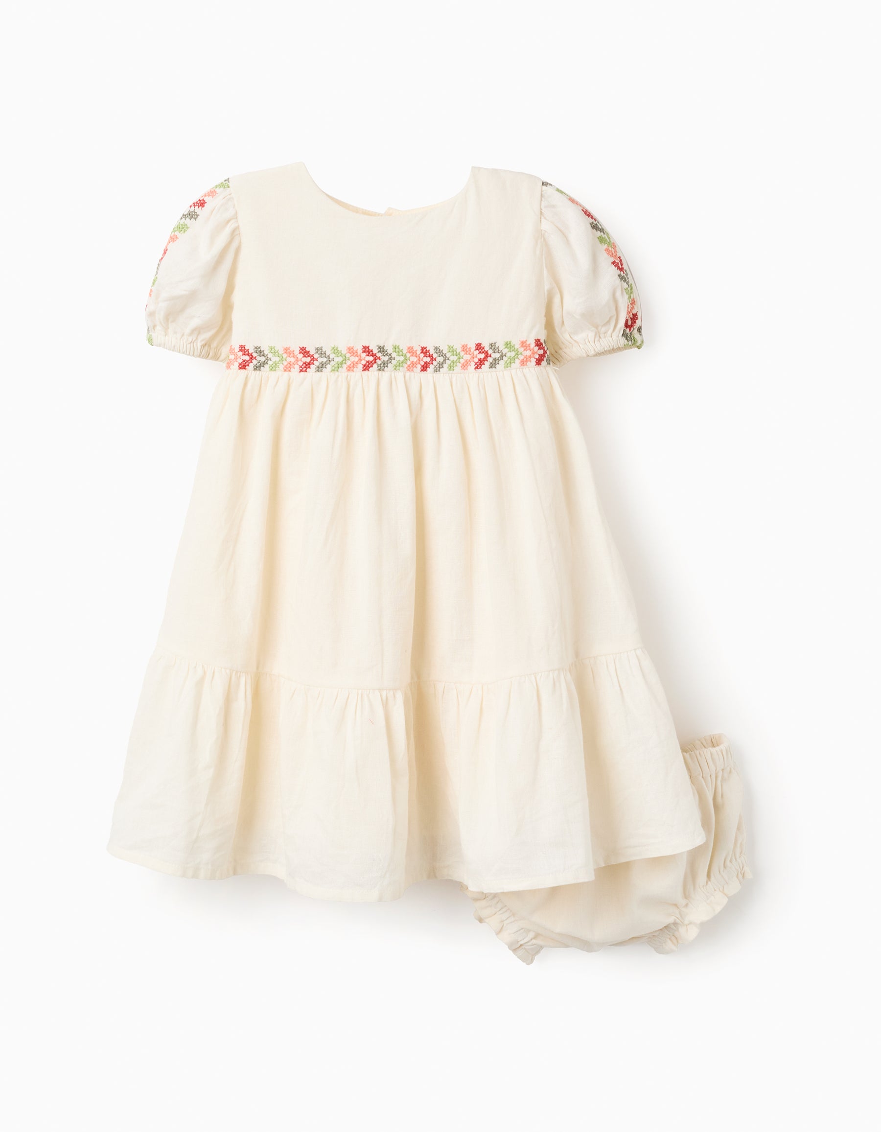 Vestido Slub Musgo - Minibhu