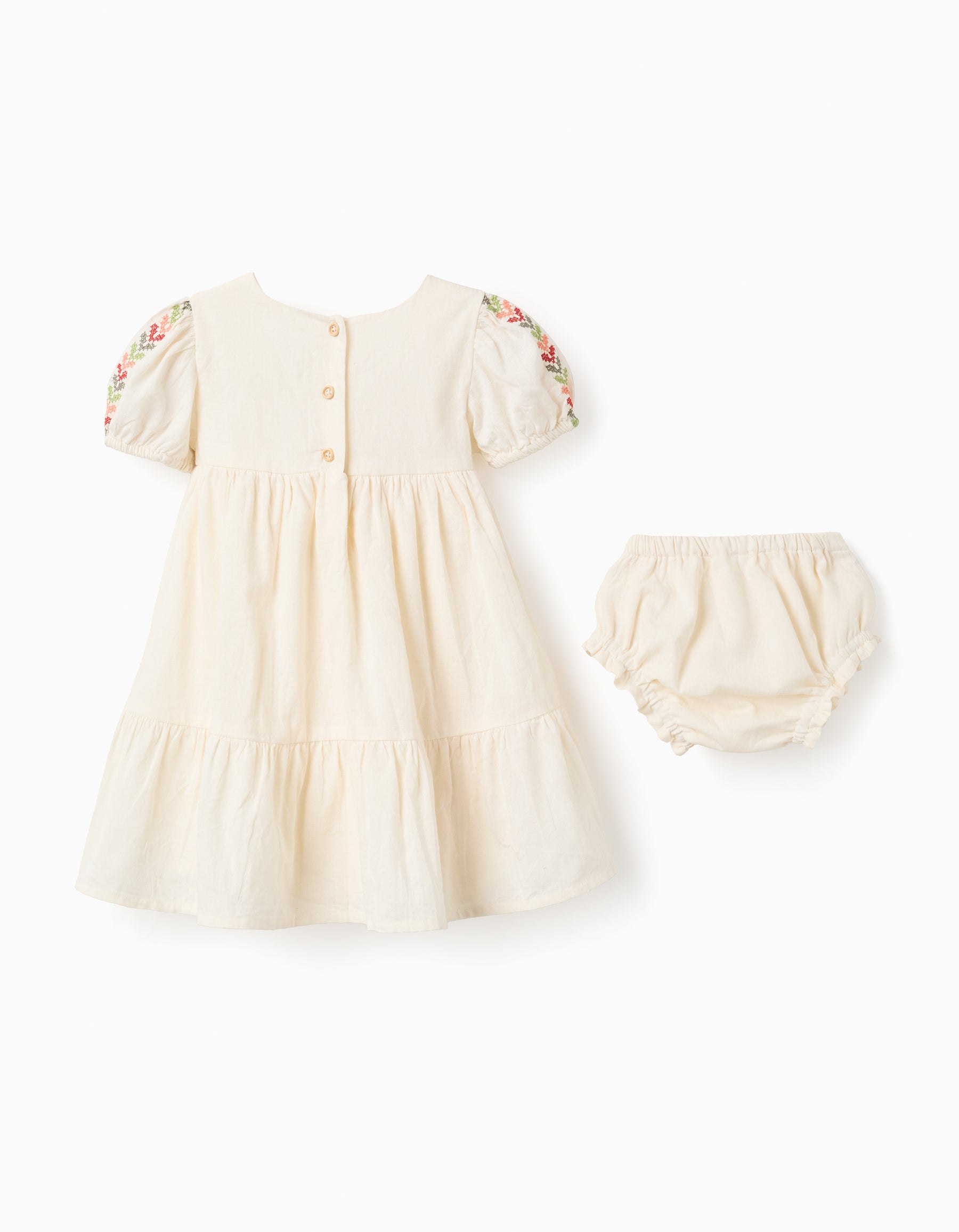 Vestido Slub Musgo - Minibhu