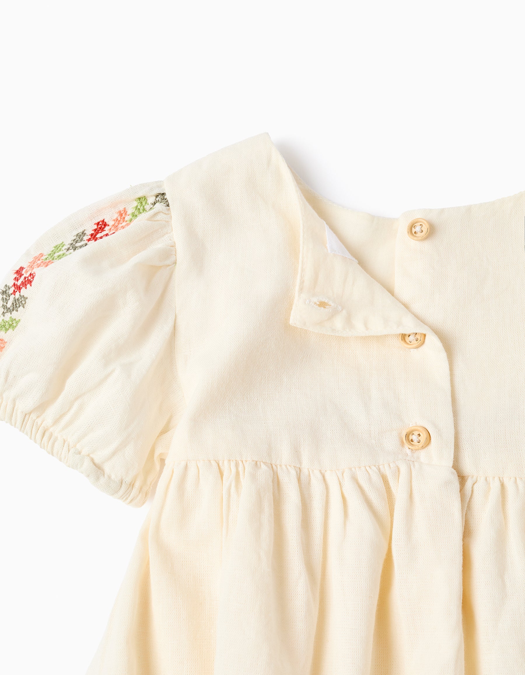 Vestido Slub Musgo - Minibhu