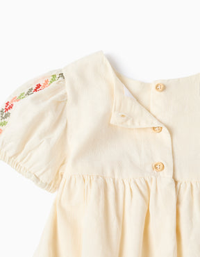 Vestido Slub Musgo - Minibhu