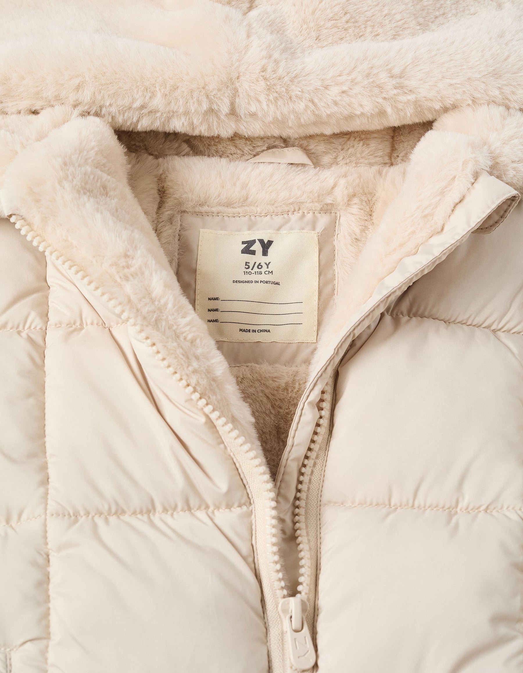Chaqueta Puffer Beige Green Garden