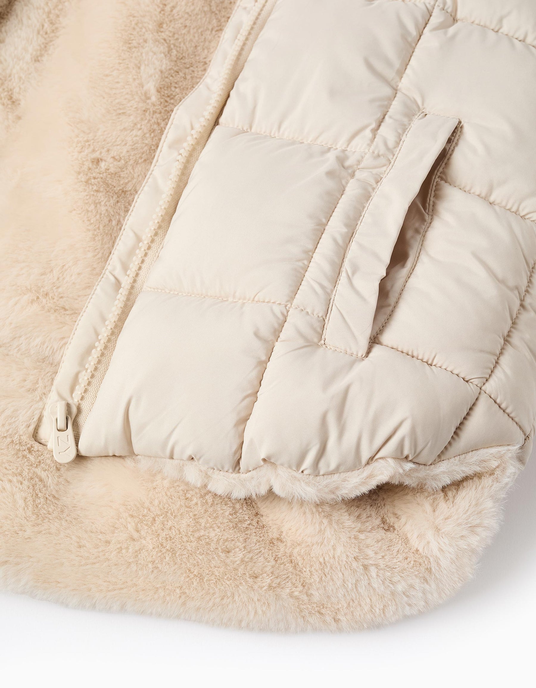 Chaqueta Puffer Beige Green Garden