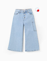 Pantalón Rayas Denim Strawberry Shake - Minibhu