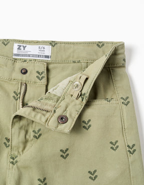 Pantalón Twill Aop Musgo - Minibhu