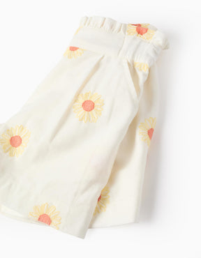 Shorts Bordado Daisies - Minibhu