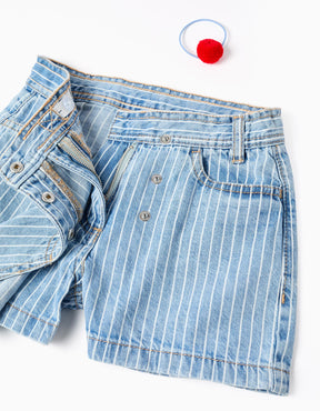 Falda Denim Strawberry Shake