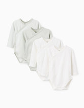 Pack 4 Bodys Kimonos Mixed Silver - Minibhu