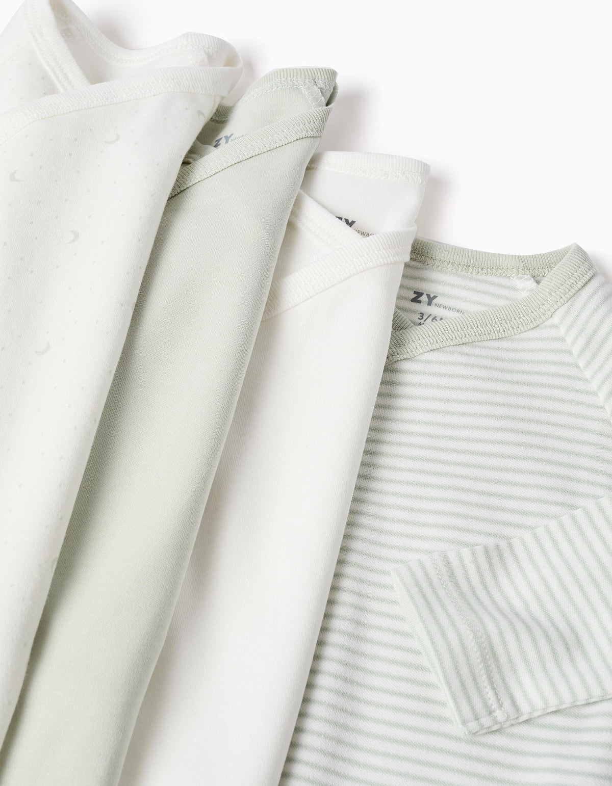 Pack 4 Bodys Kimonos Mixed Silver - Minibhu