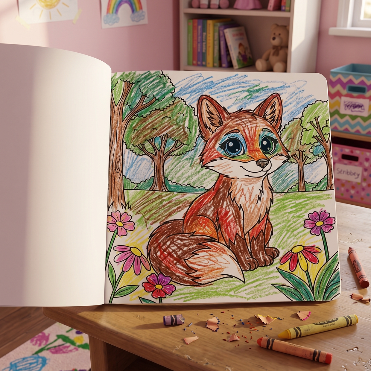 Libro Para Colorear Animales Del Bosque