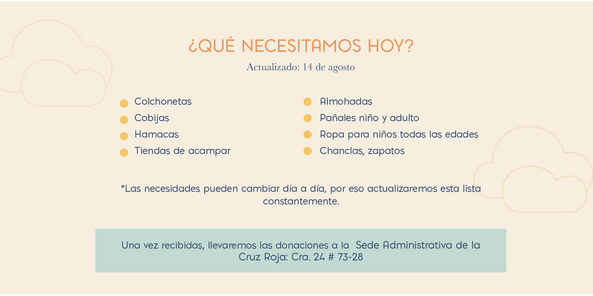 Que necesitamos hoy para donar a colombia - Minibhú
