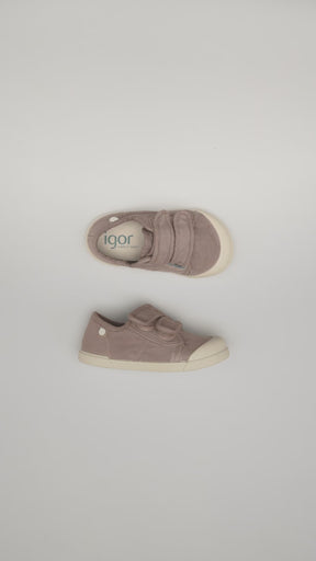 Tenis Lona Cierre Velcro Unisex Cacao