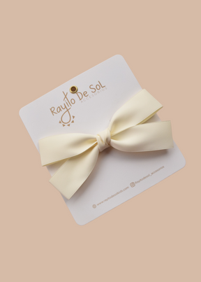 Moño Clásico Seda Marfil - Minibhu