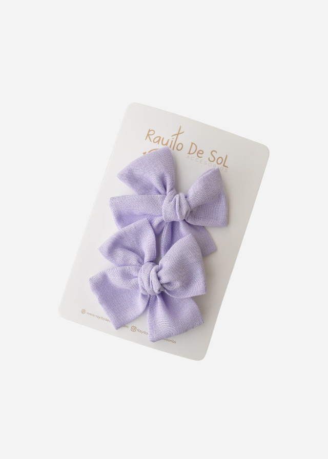 Par Pinza Moño Classic Lilac - Minibhu