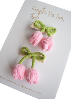 Par Pinzas Tulipán Rosado