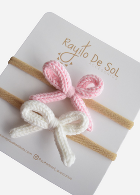 Set X2 Cintillos Moño Alis Rosa