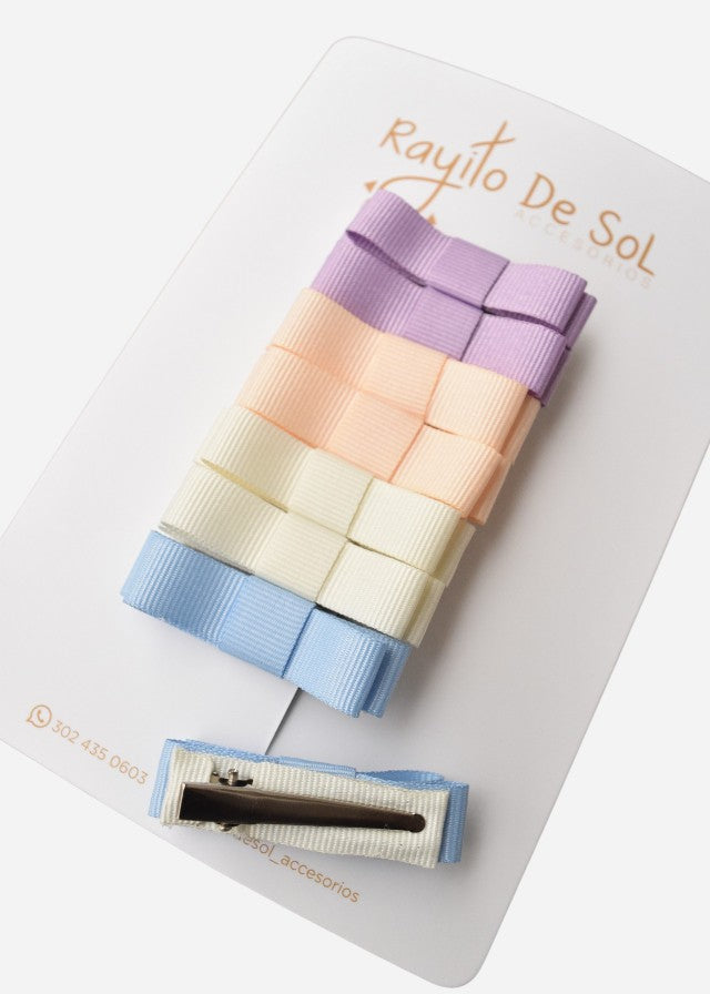 Set 8 Pinzas Matilde Pastel