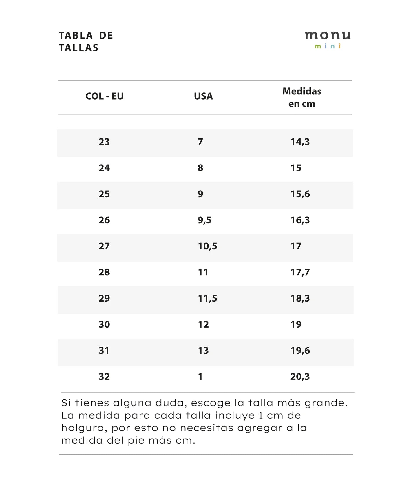 Tallas de discount tenis de niños