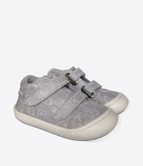 Tenis Primeros Pasos Animales Gris - Minibhu