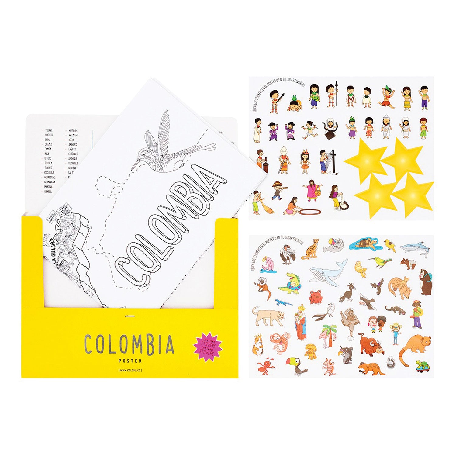 Poster para Colorear Colombia
